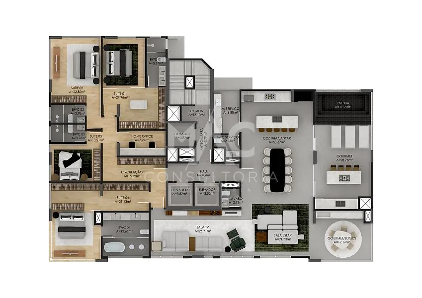 Apartamento no Edifício Las Salinas Residences
